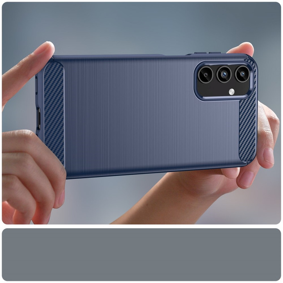 Etui do Samsung Galaxy A15 4G / 5G, Carbon, niebieskie