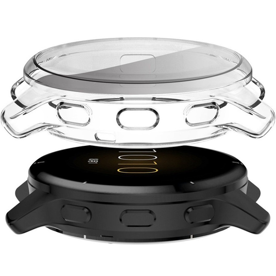 2w1 Etui z Osłoną Silikonową na ekran do Garmin Venu 2 Plus, Przezroczyste