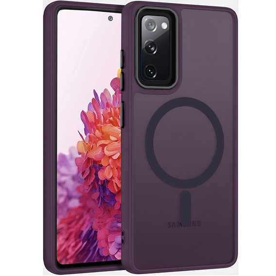 Etui do Samsung Galaxy S20 FE, do MagSafe, ERBORD Matt Case, ciemnofioletowe + Szkło na ekran