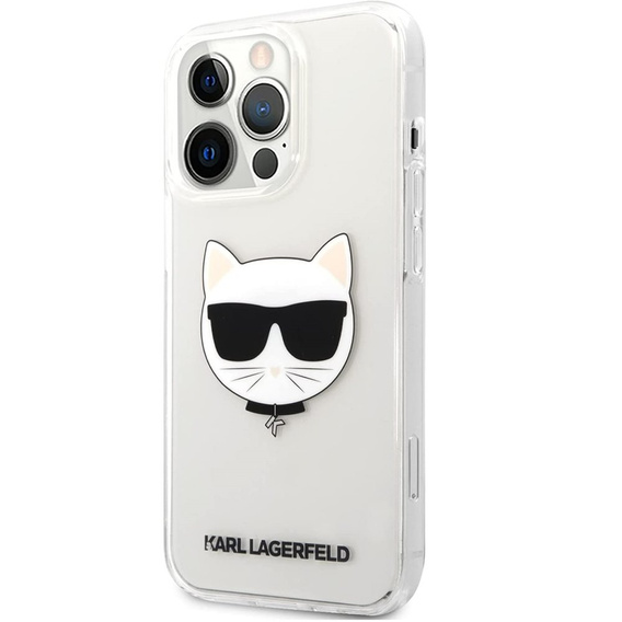 Etui Karl Lagerfeld do iPhone 13 Pro Max, Choupette Head, przezroczyste