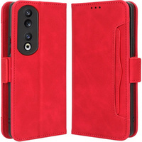 Etui z klapką do Honor 90, Card Slot, czerwone