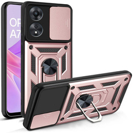 Etui pancerne do Oppo A78 5G, CamShield Slide, różowe rose gold