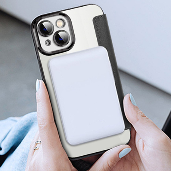 Etui z klapką do iPhone 14, RFID Wallet MagSafe z ochroną aparatu, czarne