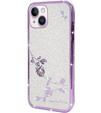 Etui do iPhone 14 Plus, Glitter Flower, fioletowe