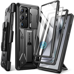 Etui do Samsung Galaxy S25 Ultra, Tongate MECH Series, Klips do paska, czarne