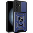 Etui pancerne do Samsung Galaxy A56, CamShield Slide, niebieskie + Szkło Hartowane 9H