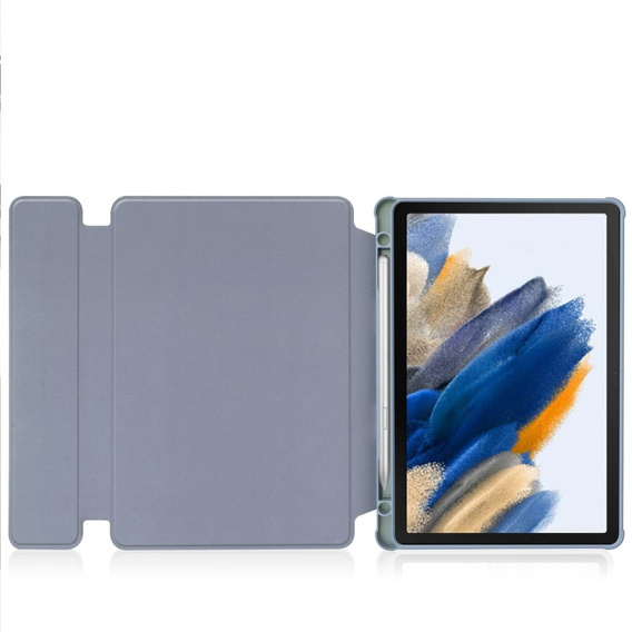 Etui z klawiaturą do Samsung Galaxy Tab A9+, Rotary 360° Leather, fioletowe