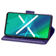 Zestaw Etui z Klapką do Samsung Galaxy A13 4G, Motyl, Fioletowe + szkło