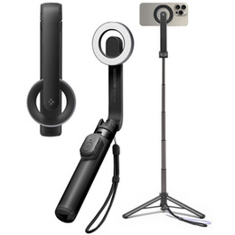 Spigen S571W MagSafe Bluetooth Kijek Selfie Stick Tripod, czarny