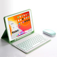 Etui z klawiaturą do iPad 10.2" 2021/2020/2019 (9/8/7 gen.), Keyboard Cover Pen Slot, zielone