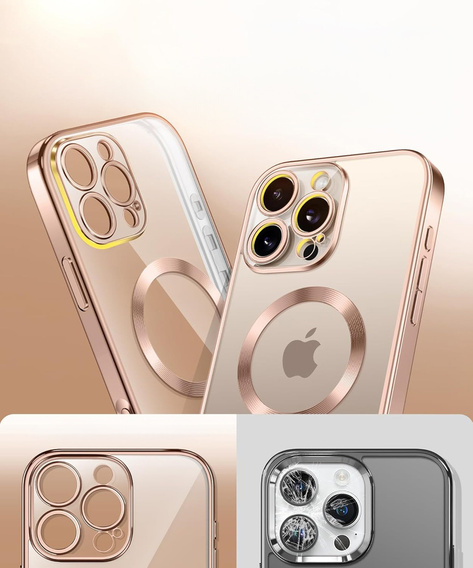 Etui do iPhone 16 Pro, MagSafe Full Body z szkłem na ekran, Desert Gold