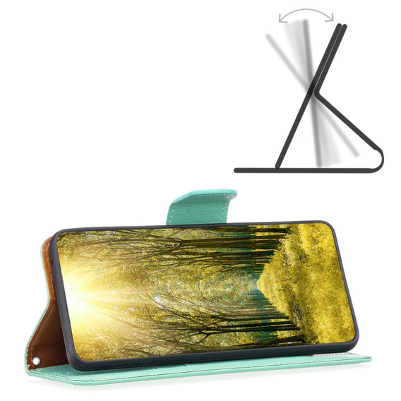 Etui z klapką do Xiaomi Redmi Note 13 Pro 5G, Wallet Litchi Leather, zielone