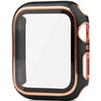 2w1 Etui + Szkło Hartowane do Apple Watch 4/5/6/SE 44mm, Czarne / Złote