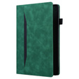 Etui biznesowe z eko-skóry do Samsung Galaxy Tab S10 Lite / S10 FE / S9 FE / S9 / S8 / S7 – zielone
