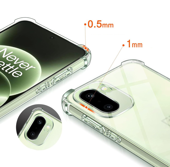 Etui do OnePlus 15R, Dropproof, przezroczyste