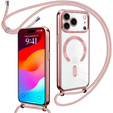 Etui do iPhone 17 Pro Max, Electro MagSafe, różowe + Smycz