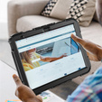 Etui ochronne do iPad 11" 2025 A16 (11 gen.) / 10.9" 2022 (10 gen.) z folią PET, paskiem na ramię i obrotową podstawką - czarne