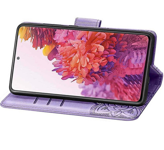 Etui z klapką do Realme Note 50, Butterfly, fioletowe