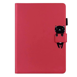 Etui do iPad 10.2" 2021/2020/2019 (9/8/7 gen.), z klapką, animal, czerwone