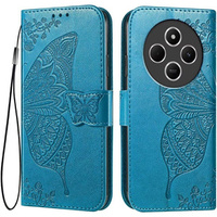 Etui z klapką do Xiaomi Redmi 14C / Xiaomi Poco C75, Butterfly, niebieskie