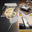 Etui do Samsung Galaxy Z Flip7 FE / Z Flip6, Tongate MECH Magsafe, tytanowe szare