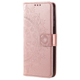 Zestaw Etui z klapką do Xiaomi Redmi Note 11/11S, Mandala, Różowe + szkło