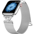 Bransoleta do Apple Watch 1/2/3/4/5/6/7/8/9/10/11/SE 38/40/41/42mm, Srebrna