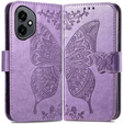 Etui z klapką do Honor 400 5G, Butterfly, fioletowe