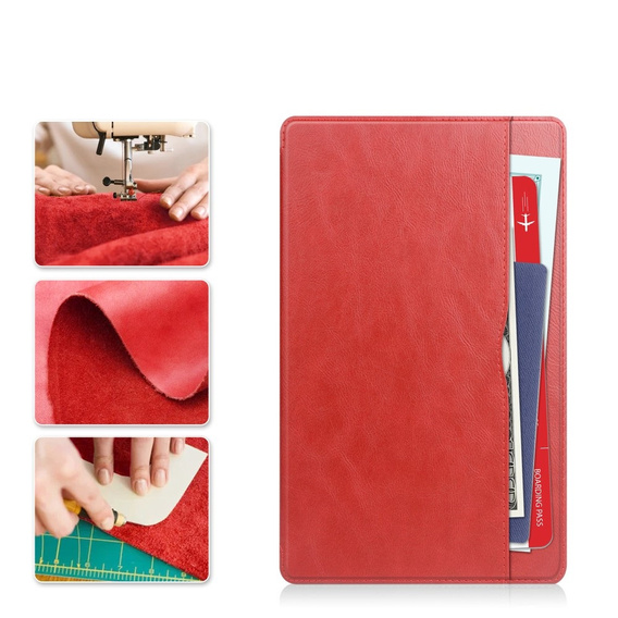 Etui do Samsung Galaxy Tab A9, Business Card, czerwone