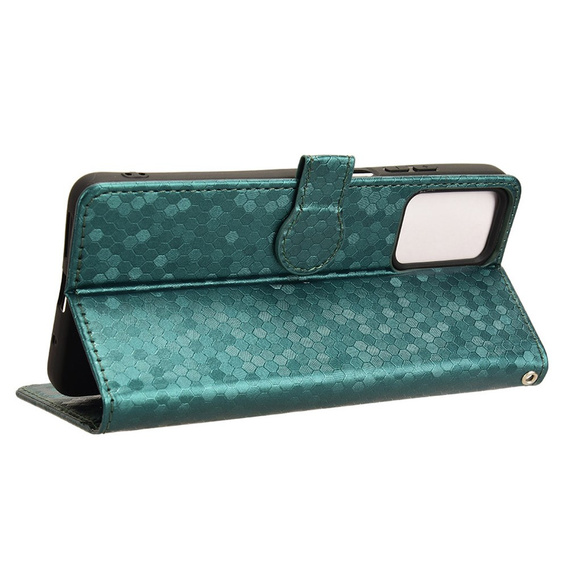 Etui z klapką do Motorola Moto G24 / G24 Power / G04, Wallet Rhombus, zielone