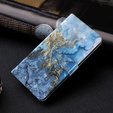 Etui z klapką do Xiaomi Redmi Note 13 Pro+, Wallet, Marble niebieskie