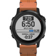 Pasek Skórzany QuickFit 20mm do zegarków Garmin 5S/6S/7S, Brązowy