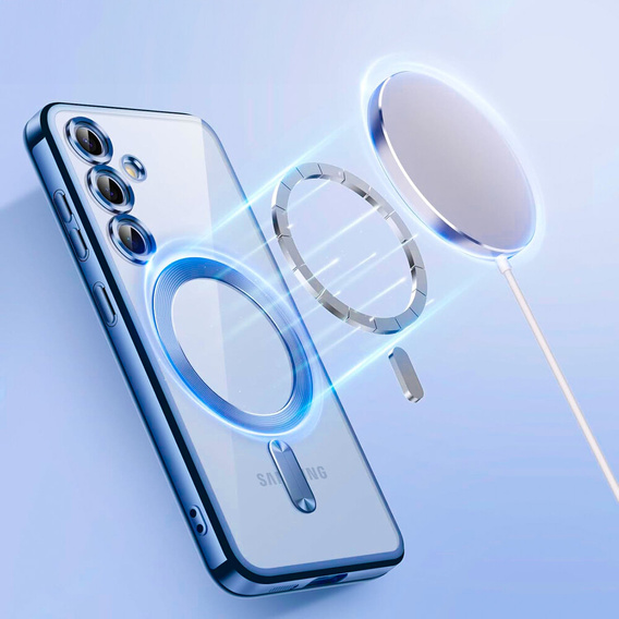 Etui do Samsung Galaxy A16 / A16 5G, Electro MagSafe, niebieskie + Szkło na ekran