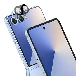 IMAK osłona aparatu do Samsung Galaxy Z Flip7 5G – szkło hartowane + akrylowa nakładka, wersja czarna