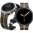 Bransoleta do Samsung Galaxy Watch 8 / 8 Classic, Czarna / Pomarańczowa
