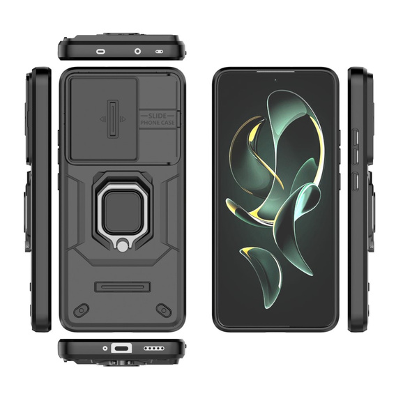 Etui KickStand Camera Lens do Xiaomi 13T / 13T Pro, czarne