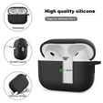 Etui silikonowe do AirPods Pro 3 z karabińczykiem, czarne