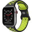 Pasek Silikonowy do Apple Watch 1/2/3/4/5/6/7/8/9/10/SE/ULTRA 42/44/45/46/49MM, Czarny/Zielony