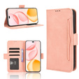 Etui z klapką do Honor 400 Pro 5G, Card Slot, różowe