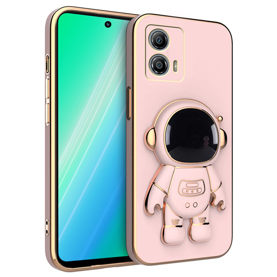 Etui do Motorola Moto G53 5G, Astronaut, różowe rose gold