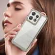 Etui do Motorola Edge 50 Pro, Fusion Hybrid, przezroczyste / szare