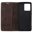 Etui do Motorola Edge 40 Neo, ERBORD Vintage portfel z klapką, kawowe