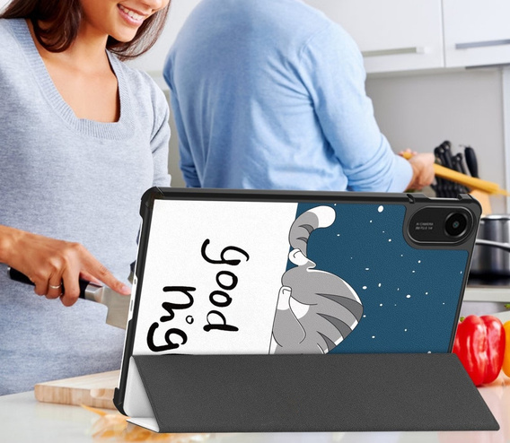 Etui z motywem kota do Xiaomi Redmi Pad 2 – klapka z funkcją podstawki