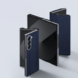 Etui Dux Ducis Bril Series do Samsung Galaxy Z Fold7 5G – niebieskie, skórzane, z funkcją podstawki