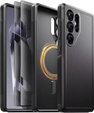 Etui do Samsung Galaxy S25 Ultra, Shell 2in1, czarne + Szkło Prywatyzujące