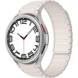 Pasek Magnetyczny do Samsung Galaxy Watch 4/5/6/7/FE 40/42/43/44/45/46/47mm, Biały