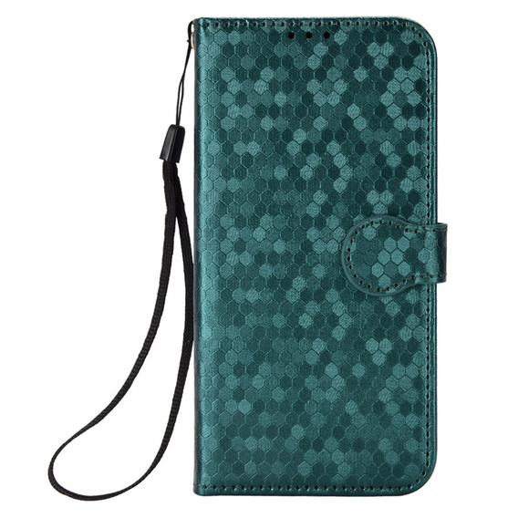 Etui z klapką do Oppo A5 Pro 5G, Wallet Rhombus, zielone