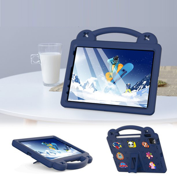 Etui do iPad 11" 2025 A16 (11 gen.) / iPad 10.9" 2022 (10 gen.), Cute Patterns, z podstawką, Granatowe