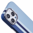 Etui do iPhone 16 Pro Max, Carbon Fiber MagSafe, niebieskie