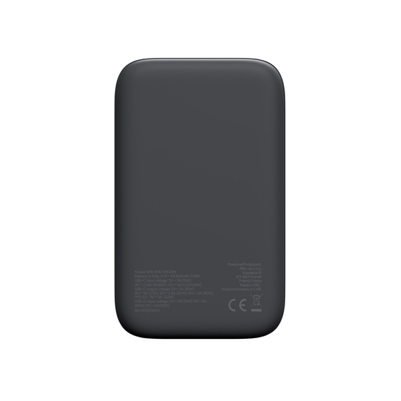 Allity Power Bank APB-200 PD QC 33W 10000 mAh – szary